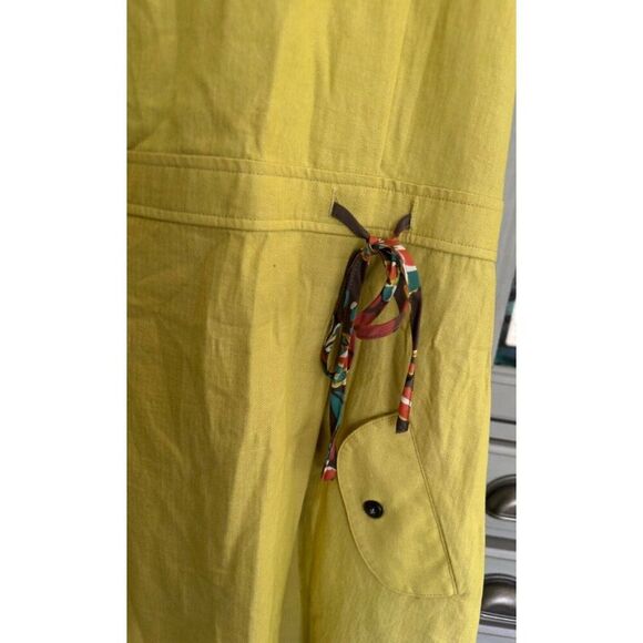 Matilda Jane A Line Green Sleeveless Dress Sz L Retro Summer - Picture 11 of 11